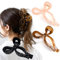 Bogen Klauenklammern, 3Pcs Bogen Haarklammern Haarbögen Große haarklammer für dickes Haar Krallen Band Stilvolle weiße rosa Band Krallen Clips für Frauen Mädchen 13cm Schwarz
