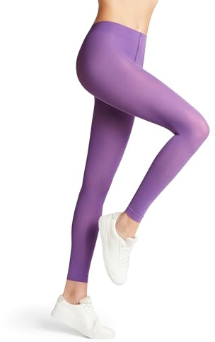 FALKE Damen Leggings Pure Matt 50 DEN W Le halb-Blickdicht einfarbig 1 Stück, Lila Pink Iris 8943, S-M