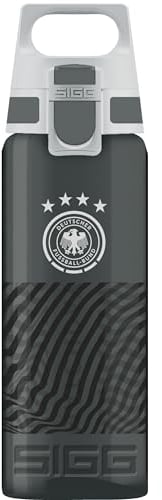 SIGG - Tritan Trinkflasche - Total Color ONE DFB Team - Für Kohlensäurehaltige Getränke Geeignet - Spülmaschinenfest - Auslaufsicher - Leicht - BPA-frei - Anthracite - 0.6L
