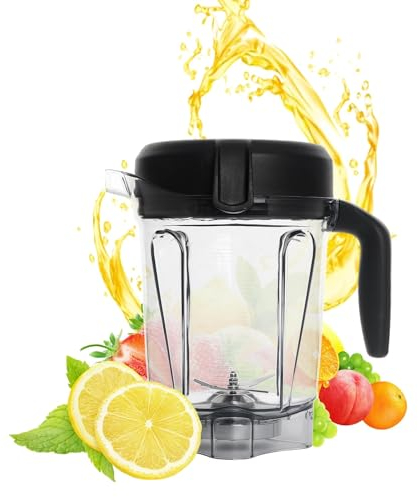 For Vitamix Blender Pitcher, 64oz Low-Profile For Vitamix Replacement Pitcher 750 5200 5000 6300 7500 A3500 vm0102 vm0103 vm0197 E310 Classic/Explorian/Commercial series, For vitamix Blender Container