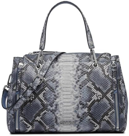 Calvin Klein Reyna Novelty Satchel, Blau Multi, Einheitsgröße