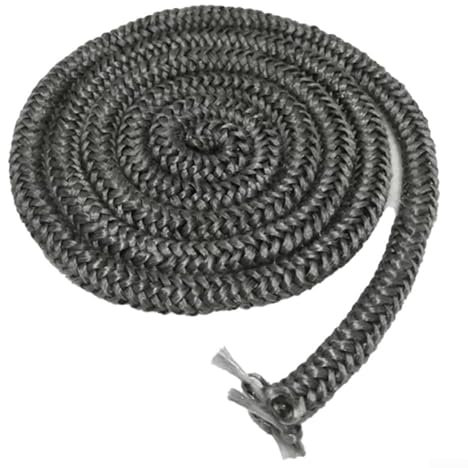 Corda per stufa, guarnizione resistente al calore, 25 mm x 3 m, guarnizione per porta della stufa, guarnizione in fibra di vetro per camini e porte