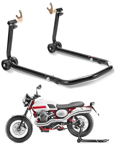 Izrielar Cavalletto di montaggio Posteriore, Cavalletto Moto Cavalletto Sollevatore Moto Posteriore Alzatore di Montaggio In Acciaio Regolabile Larghezza Lavori Manutenzione/Montaggio Moto Fino a