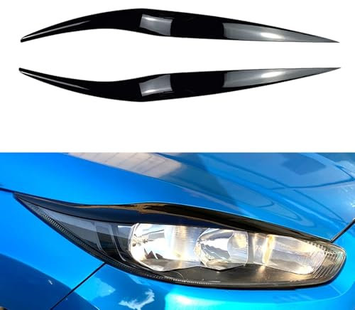 Autoscheinwerfer Augenbrauen für Ford Fiesta MK6.5 2013-2017, Scheinwerfer autoscheinwerfer-Augenbraue, Scheinwerfer Wimpern Trim Augenlider Deckel