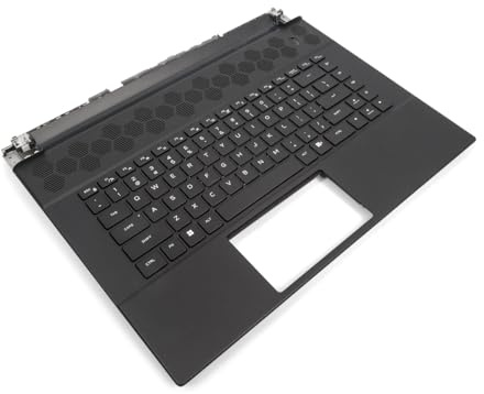 Dell Alienware m16 R1 Palmrest & US ENGLISH Per-Key RGB Backlit Mechanical Keyboard - 0NC97W + 0GH6GV (PN1RY) (Renewed)