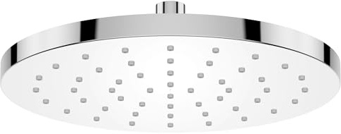 AquaCraft Kopfbrause 12 Liter Ø 250 mm I Regendusche ABS verchromt I Wassersparender Duschkopf groß mit Dropless Technologie I Easy-to-clean I Schwenkbar I Standardanschluss I Sparduschkopf rund