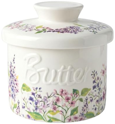 Butter Crock for Counter with Water line, French Butter Keeper for Counter | Butter Dish with Lid, Butter Jar, Housewarming Kitchen Decoration