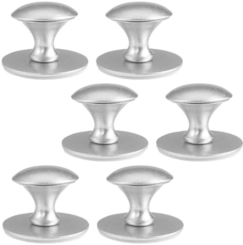 6 Stück Selbstklebende Schrankknöpfe Silber, Schrankgriffe Selbstklebend