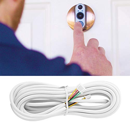 Tyenaza Kupferkabel, Video-Türsprechanlage, weich, 4-adrig, 25 m, rundes, Flexibles weißes PVC-Kabel, für Video-Türsprechanlage