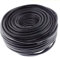Câble de haut-parleur rond 2 x 4,0 mm² - Noir - 50 m - CCA - Câble d'installation PA - Câble audio - Câble de boîte
