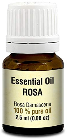 Olio Essenziale di Rosa 2,5 ml - Rosa Damascena - Bulgaria - Naturale e Puro 100% - Olio per la Cura del Corpo - Profumi per la Casa - Aromaterapia - Calma - Relax - Rose Essential Oil
