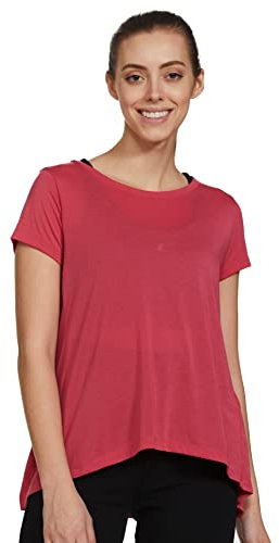 Under Armour UA Whisperlight SS Foldover T-Shirt Femme Rose FR : L (Taille Fabricant : LG)