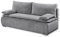 Stella Trading JANA Bequemes Schlafsofa mit Bettkasten, Stoffbezug Dunkelgrau - Klappbares Sofa mit Schlaffunktion & Komforthöhe - 208 x 102 x 95 cm (B/H/T)