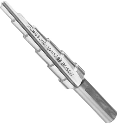 BOSCH Broca de acero de alta velocidad SDC6 de 3/16 pulgadas a 1/2 pulgadas