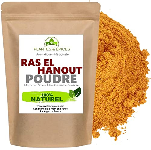 Ras El Hanout Poudre Sélection de 12 Épices Naturelles 100g - Sachet Fraîcheur Hermétique Refermable (100g)