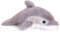 HDmirrorR tachi Kuscheltier Delfin Grau, Großer Plüschtier Meeressäuger 25 cm, Kindersicheres Stofftier liegend