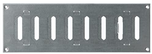 300x100mm Réglable Grille d'aération en Métal Galvanisé - Grille de Ventilation avec Réglage Coulissante