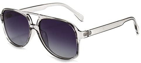 Long Keeper Vintage Sonnenbrille Polarisiert für Herren Damen Klassisch 70er Retro Sonnenbrille Pilotenbrille Groß mit UV400 Schutz