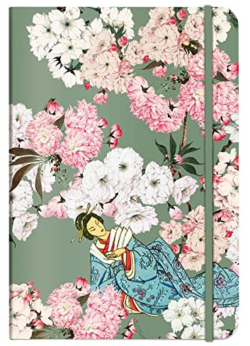 Cedon Geisha ruhend Notizbuch A5 Stilvolle Muster Geisha ruhend aus Einband: stabiler bedruckter Karton, Format: DIN A5, 14,5 x 21 x 1,2 cm, 192 Seiten, 80 g/m², 2034727