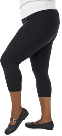 Zizzi Capri 3/4-Leggings Damen große Größen, Viskose, Basic | Basic Capri-Leggings in 3/4-Länge aus weicher Viskose für Damen und Frauen: bequem, auch in großen Größen