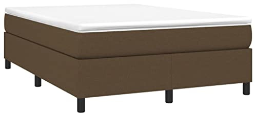 vidaXL Boxspringbettgestell Dunkelbraun 140x200 cm Stoff