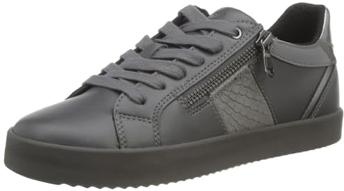 Geox D Blomiee E, Scarpe da Ginnastica Donna, Grigio Scuro, 39 EU