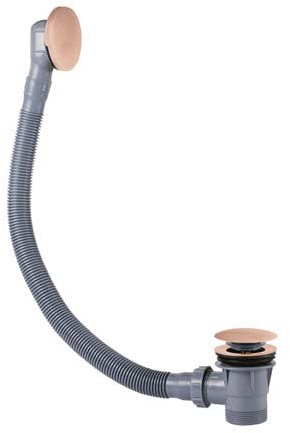 TRES 03453420OPM COMPL_GRIFERIA Válvula De Desagüe Click-Clack Con Rebosadero Para Bañera Oro Rosa Mate