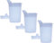 Horn Medical Lot de 3 gobelets à bec verseur de 250 ml pour adulte avec deux couvercles (grande et petite ouverture) par lot – Couleur au choix (transparent)