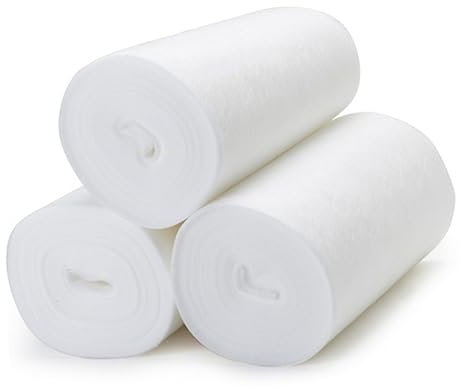 Toyvian Protège-Couches Jetables Biodégradables pour Bébé 3 Rouleaux de 200 Feuilles Doublures Blanches en Tissu Non Tissé Usage Pratique pour Couches