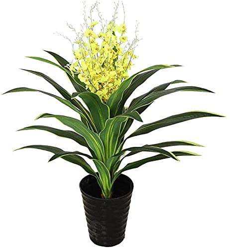 FURLOU Künstlicher Bonsai-Baum tanzende Orchidee Simulationsblume Indoor-Garten-Home-Office-Dekoration gefälschte Pflanze Bonsai