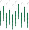 30 Pieces Plastic Icicle Twisted Plastic Icicle Christmas Ornaments Icicle Decoration Christmas Tree and Holiday Xmas Party Wedding Hanging (Dark Green,5.9 Inch)