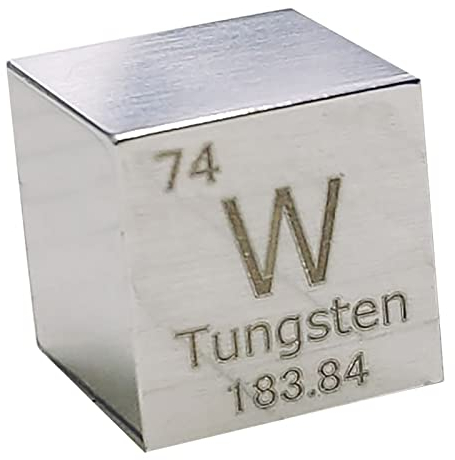 BBAUER Wolfram Element Würfel, Metall Dichte Würfel Würfel Für Element Sammlungen, Labor Material/Polished/25.4Mm