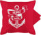 Kissenbezug - Statement - Heimathafen - Anker Ankerplatz - 50 x 50 cm - Rot - Kissen maritim Statements Maritime bezug kissenhülle sprüche mit sofakissen maritimes Motiv kissenbezüge