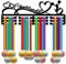 CREATCABIN Cheerleader-Medaillenaufhänger,Damen-Cheerleader-Medaillenhalter,Cheer-Herz,Sport,Metall,Zum Aufhängen von Athleten-Auszeichnungen,Wandhalterung Eisen,Für Wettkämpfe,Bandmedaillen,40x15cm