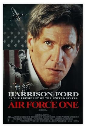 Air Force One – Filmshow-Poster, Leinwand-Poster, Wandkunst, Dekor, Bild, Gemälde für Wohnzimmer, Schlafzimmer, Dekoration, ungerahmt, 40 x 60 cm