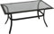 DEGAMO Beistelltisch Zagreb 102x61x48cm, Stahl schwarz, Tischplatte Glas grau getönt, Indoor und Outdoor