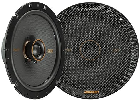 KICKER 51KSC6704 Coaxial Speaker System, 2-Way Design, One (1) Pair, 6.75 (165mm) Polypropylene Woofer/Midrange, 3/4 (20mm) Silk-Dome Tweeters, 100 Watts RMS, 200 Watts Peak