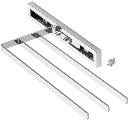 SOTECH Porte-Serviettes Elegance chromé 3 Bras 325 mm insérés, rallonge 470 mm Porte-Serviettes