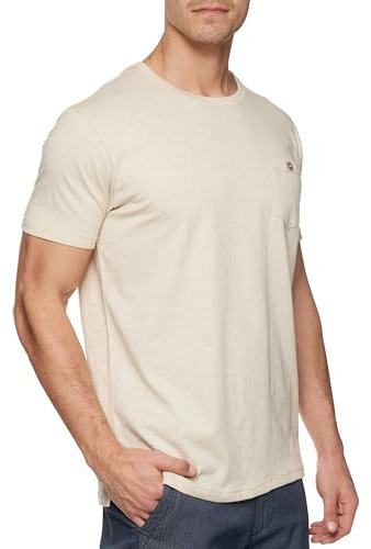 Indicode Herren INJon T-Shirt mit Brusttasche aus 100% Baumwolle | Herrenshirt Sommershirt Männer Fog, XXL