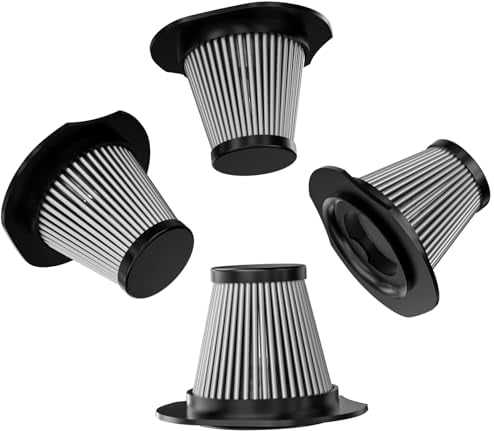 TEMOLA Filtro de Acero Inoxidable HEPA de 4 Piezas, Aspiradora Coche TS10BS, Filtro de Acero Inoxidable HEPA Lavable y Reutilizable con Filtración Eficaz, para Aspirador de Mano Potente. 4 Pack