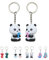 Schlüsselanhänger Kinder, 2 Stück, Kleine Pärchen Geschenke, Mini Geburtstagsgeschenk für Jungen Mädchen Damen Freund (Panda)