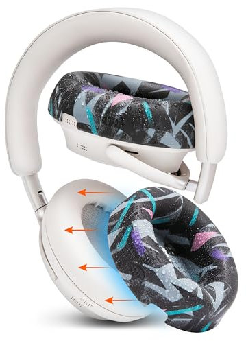 WC SweatZ QC Ultra - Protective Earpad Covers for Bose QuietComfort Ultra by Wicked Cushions | Sweatproof & Easily Washable | Does not fit any other Bose Headphones | 90's Black
