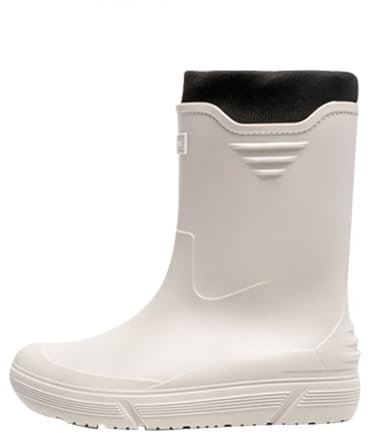 FNKDOR Stivali di gomma da uomo, impermeabili, antiscivolo, semi-alti, taglia 39 fino a 44, grigio., 39 EU