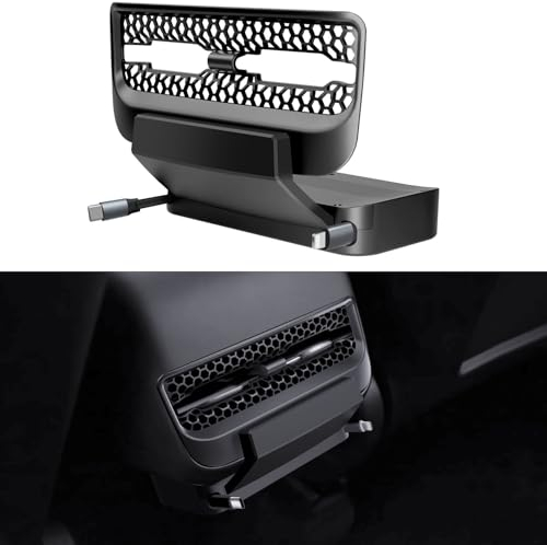 Tesla USB Hub Model 3/Y, Tesla Dock for Rear Ventilation Slots, Multiport Car for Tesla Model Y 2021-2024 Model 3 2021-2023, for Tesla Accessories Rear Air Outlet Expansion Dock with Quick Charging