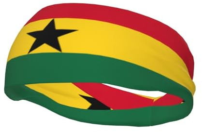 Stirnband mit Flagge von Ghana, Sport, Laufen, für Damen und Herren, Workout, Schweißbänder, Stirnbänder für Yoga, Fitnessstudio, Camping