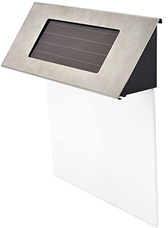 Plaque de numéro de maison solaire LED en acier inoxydable pour maison, cour, ferme