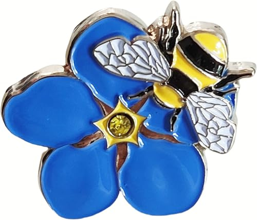 Forget Me Not Anstecknadel, Anstecknadel, Anstecknadel, Erinnerungsstück, Geschenk, Dekorationen mit Biene, one size, Zink, Kein Edelstein