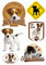 Daged Jack Russel Hund Hundeliebhaber Aufkleber Set Karte 6 Stück - PKW Auto Motorrad Biker ablösbarer Vinyl- HU