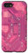Coque pour iPhone SE (2020) / 7 / 8 Motif carte mère circuit rayé Art déco rose