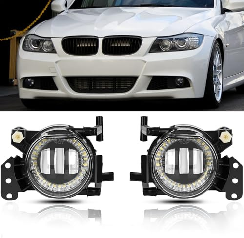 WISGOL LED Nebelscheinwerfer Fur BMW 5 Series (E60/E61) 03-07 3 Series SDN/WGN E90/E91 04-12 M-package 3 Series CPE/CONV E46 03-07 6 Series E63/E64 03-10 BMW X3 E83 03-06 Ein Paar Klar Linse